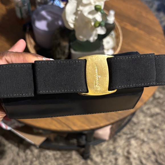 Vintage Salvatore Ferragamo Black Leather Mini Bag - Picture 10 of 10